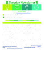 Tuesday Newsletter, January 9, 2018