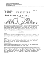 Fruit varieties for home planting
