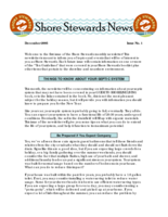 Shore Stewards News, December 2005