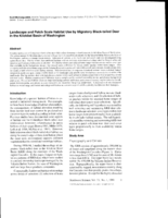 Landscape and patch scale habitat use by migratory black-tailed deer in the Klickitat Basin of Washington