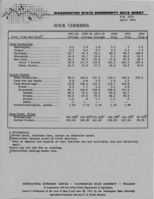 Washington state commodity data sheet: Sour cherries