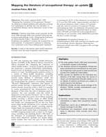 Mapping the Literature of Occupational Therapy: An Update