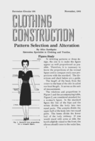 Clothing construction: Pattern selection and alteration