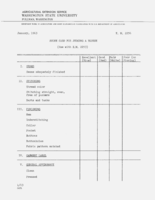 Score card for judging a blouse