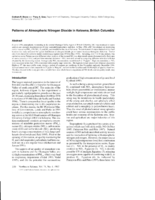 Patterns of atmospheric nitrogen dioxide in Kelowna, British Columbia