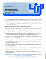 Selected references on land use planning
