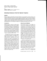 Estimating Herbaceous Yield from Species Frequency