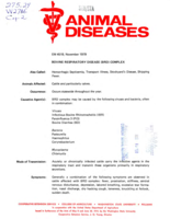 Animal diseases: Bovine respiratory disease (BRD) complex