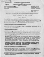 Questions and answers about federal milk market orders