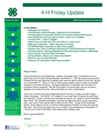 4-H Friday Update, October 23, 2015