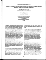 Using scannable datastrips to maintain personal computerized indexes to key veterinary journals