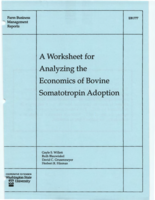 A Worksheet for analyzing the economics of bovine somatotropin adoption