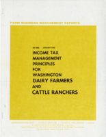 Income tax management principles for Washington dairy farmers and cattle ranchers