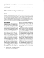 Wildland fire in Eastern Oregon and Washington