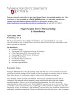 Puget Sound Extension Forestry E-Newsletter, April/May 2009