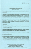 Criteria and procedures for granting tenure