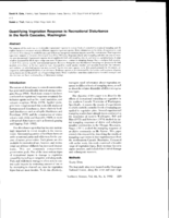 Quantifying Vegetation Response to Recreational Disturbance in the North Cascades, Washington