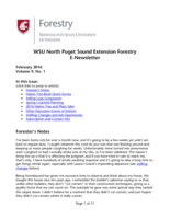 WSU North Puget Sound Extension Forestry E-Newsletter, February 2016