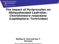 The impact of pyriproxyfen on obliquebanded leafroller, Choristoneura rosaceana (Lepidoptera: Tortricidae)