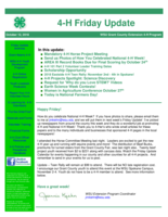 4-H Friday Update, October 12, 2018