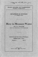 How to measure water