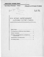 4-H Home improvement judging score cards