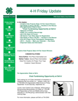 4-H Friday Update, September 12, 2014