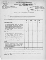 Score card for judging meat cuts