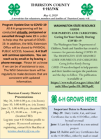 Thurston County 4-H LINK, May 8, 2020