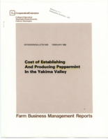 Cost of establishing and producing peppermint in the Yakima Valley