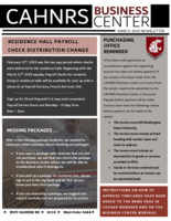 CAHNRS Business Center Newsletter, March 2019