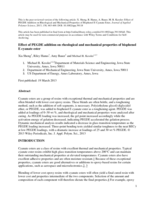 Effect of PEGDE addition on rheological and mechanical properties of bisphenol E cyanate ester