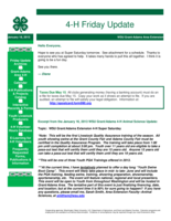 4-H Friday Update, January 18, 2013