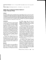 Habitat Use of Twenty-five Common Species of Oregon Freshwater Fishes