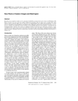 Rare plants of Eastern Oregon and Washington