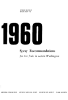 1960 Spray recommendations for tree fruits in eastern Washington