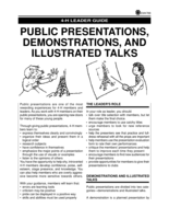 Public Presentations, Demonstrations, and Illustrated Talks (Leader Guide)