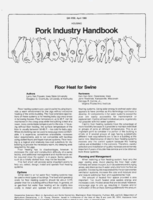 Floor heat for swine