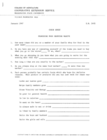 Check sheet examining food shopping habits