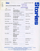 A book list for preschool children