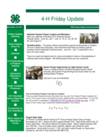 4-H Friday Update, November 18, 2011
