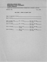 Work sheet-- report of market study