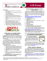 WSU Yakima County Extension 4-H Focus, November/December 2016