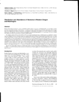 Distribution and abundance of Neotoma in western Oregon and Washington