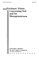 Pertinent points concerning soil and its management . . .