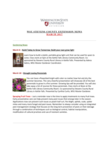 WSU Stevens County Extension Newsletter, March 2017