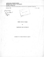 Forage testing program of Washington State University (a manual for County Extension agents)