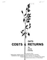 Oats: costs and returns for Lewis County