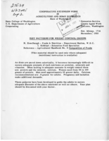 Diet patterns for weight control groups