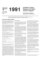 1991 cranberry insect, disease and weed control program